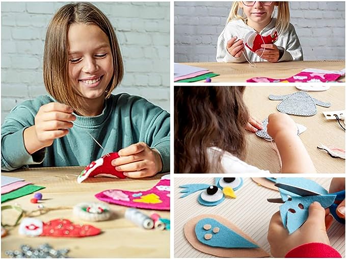 FabricLA Craft Felt Fabric - 36" X 36" Inch Wide & 1.6mm Thick Felt Fabric - Use This Soft Felt for Crafts - Felt Material Pack - Orange 141