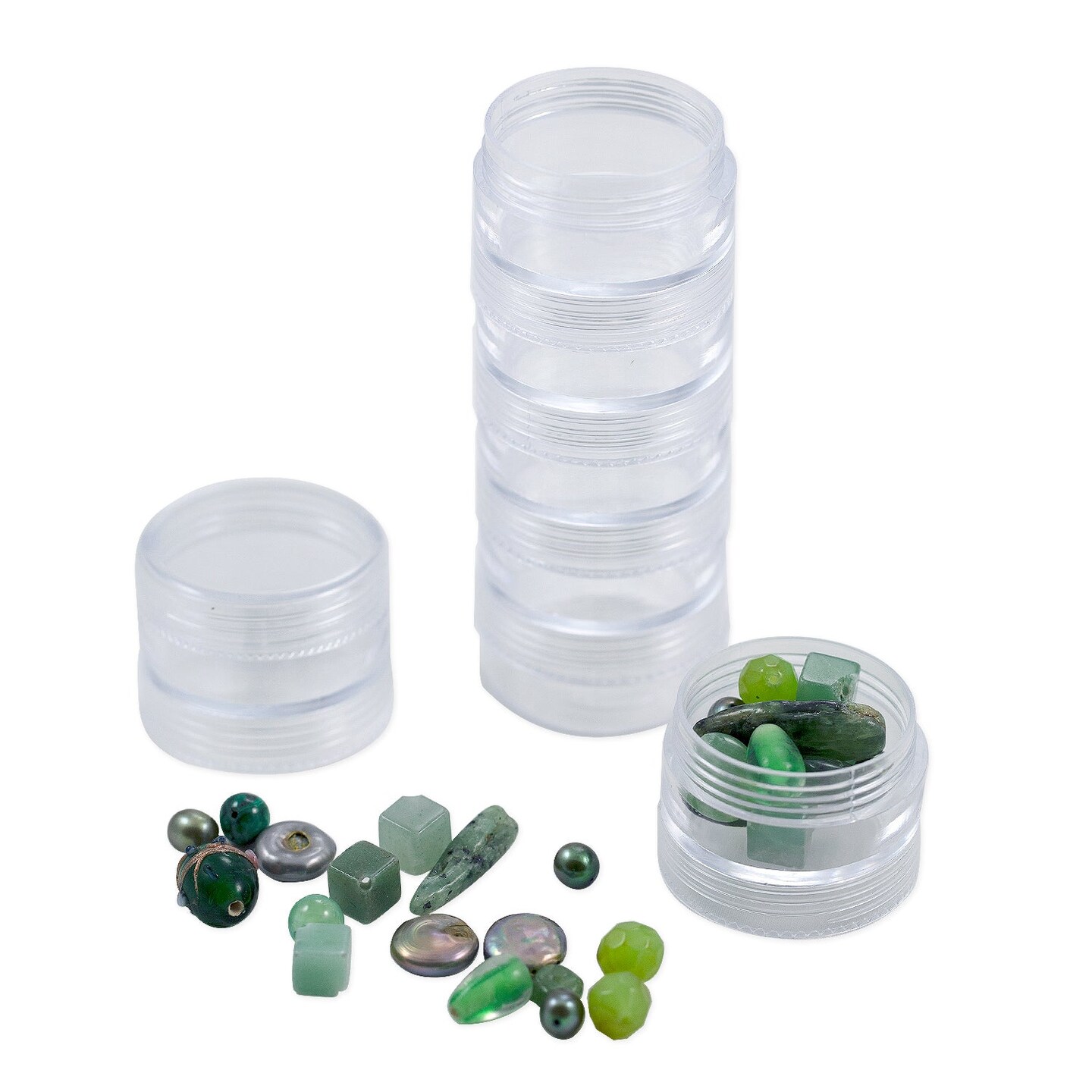 7pc Stackable Storage Jars - Jars Screw Together