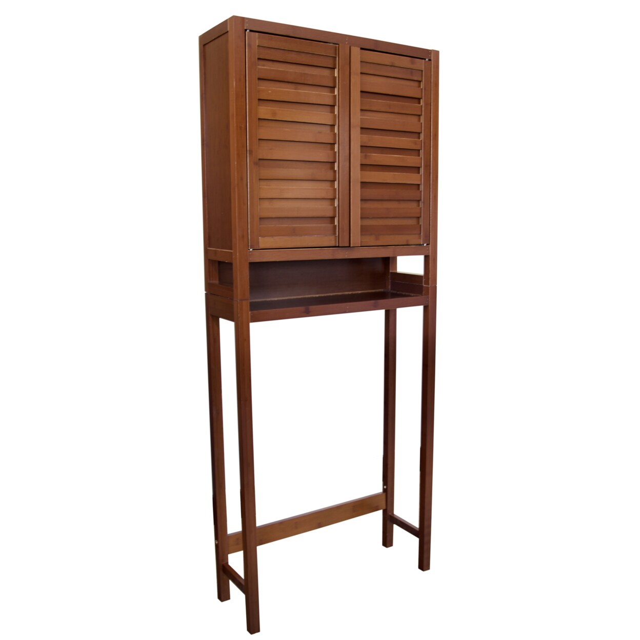 Eccostyle Solid Bamboo Over the Toilet Space Saver Etagere - Caramel