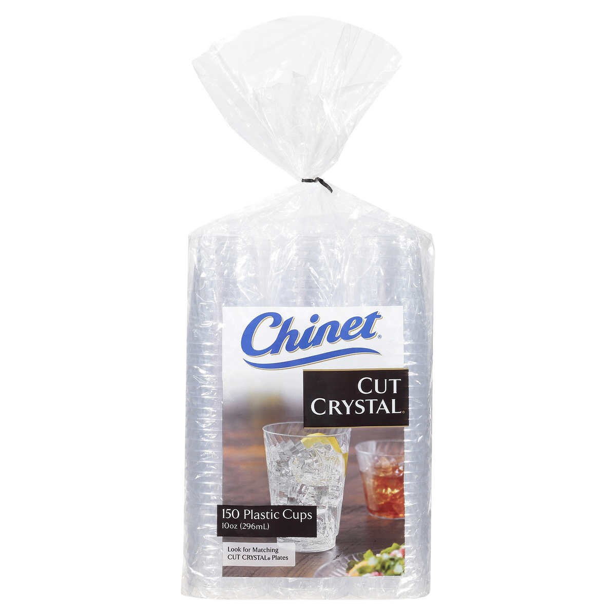 Chinet   Cut Crystal Plastic Cup Clear 10 oz 150-count