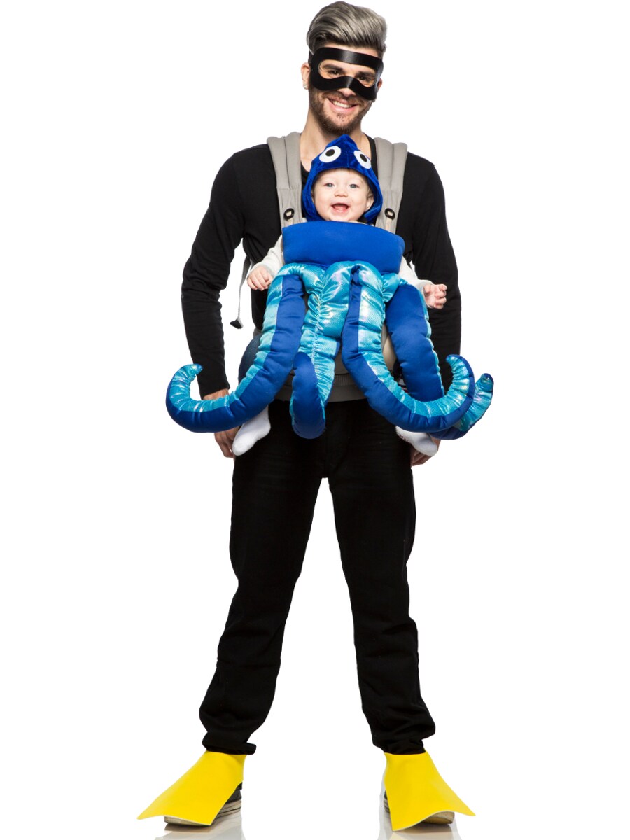 Adult&#x27;s Baby And Me Diver And Octopus Carrier Costume Accessory Kit