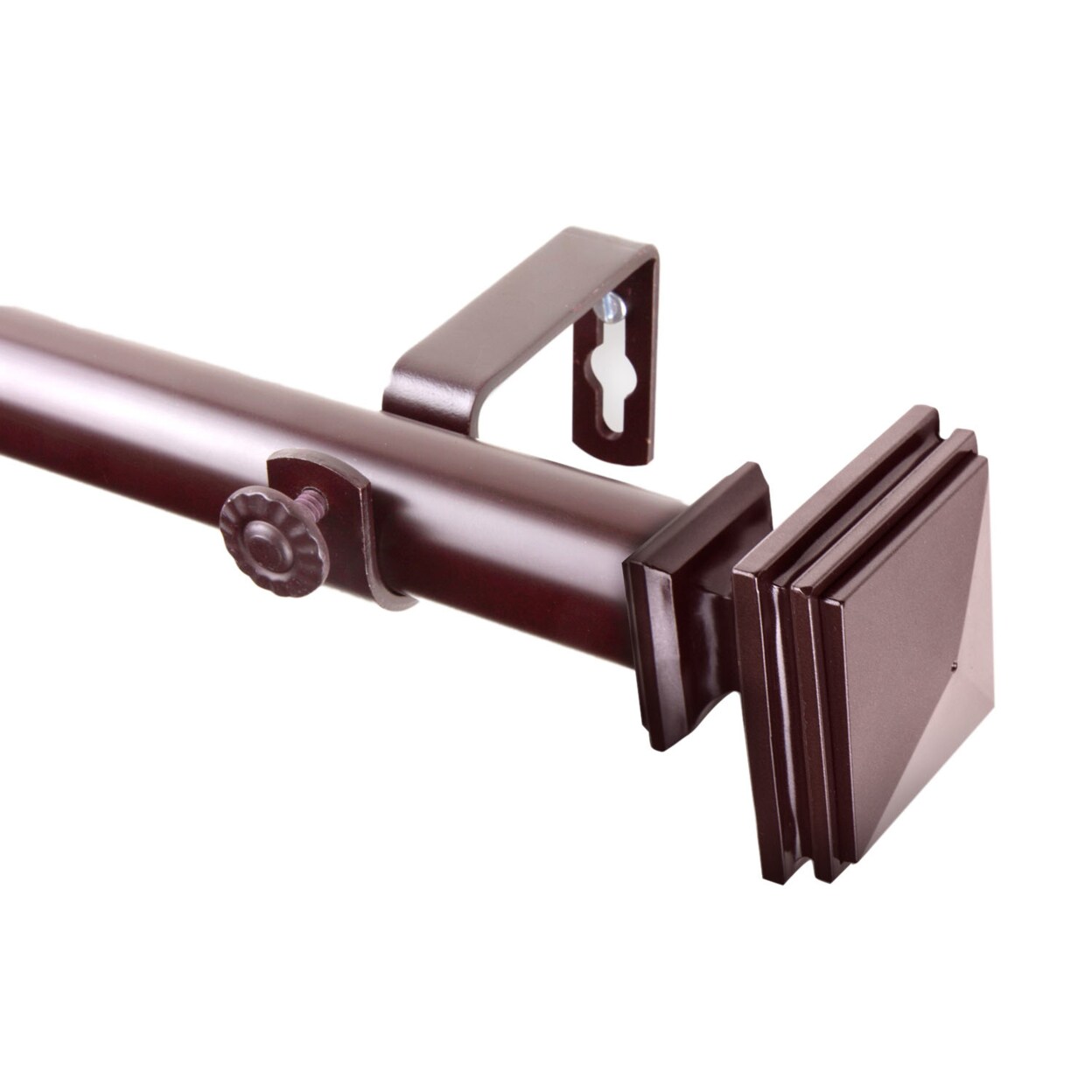 Rod Desyne   Bedpost 1&#x22; Curtain Rod - Mahogany