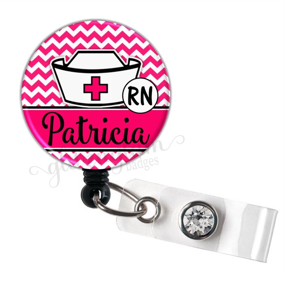Nurse Badge Holder, Personalized Nurse Retractable Badge Reel, Nursing  Retractable Badge Reel, Pink Nurse Badge Reel GG2148, Keychains & Lanyards