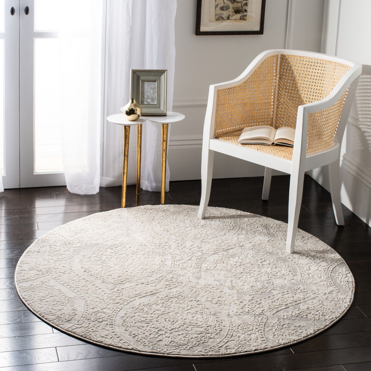 Safavieh Princeton Collection Prn715G Grey / Beige Rug Transitional Rug
