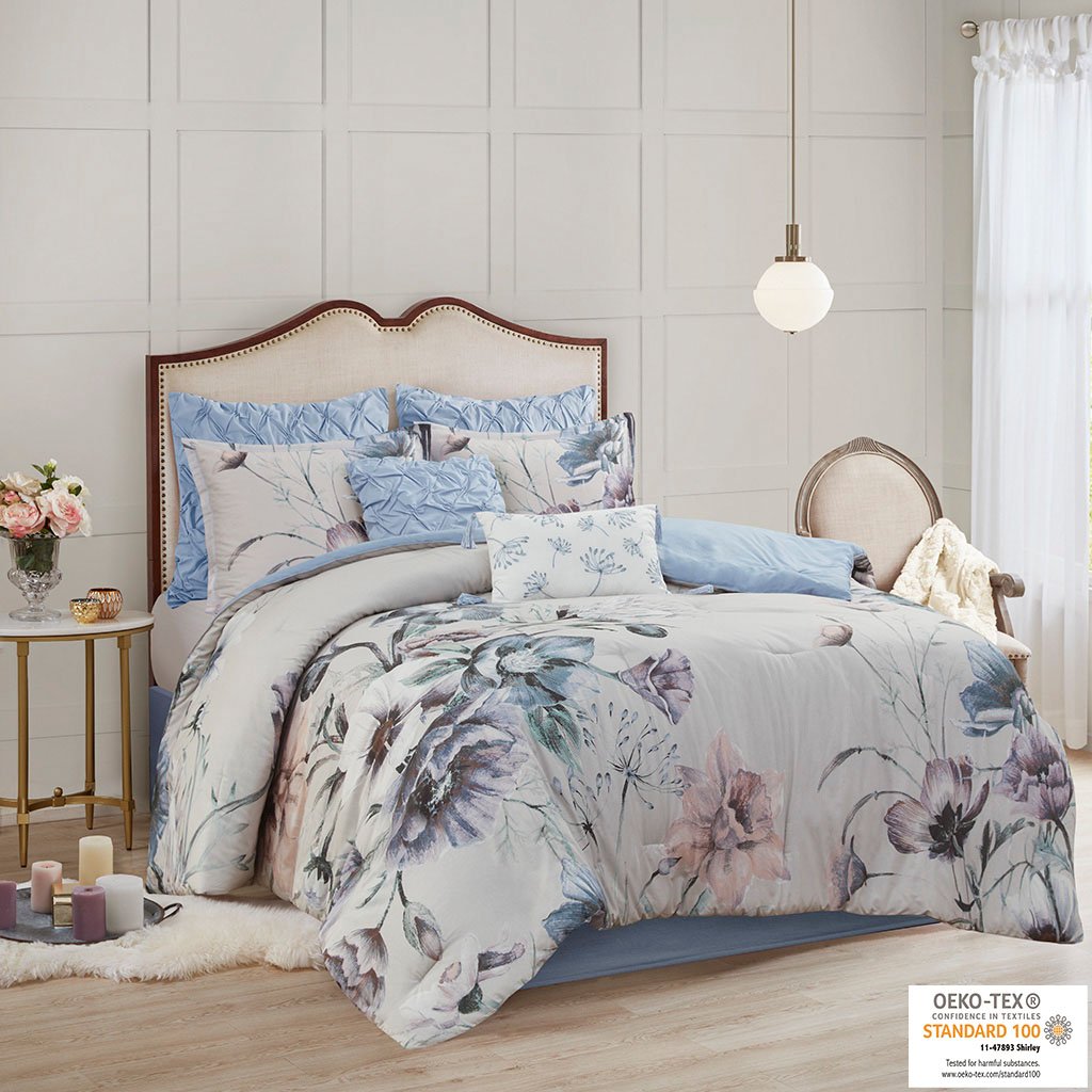 Gracie Mills   8 Piece Cotton Printed Comforter Set