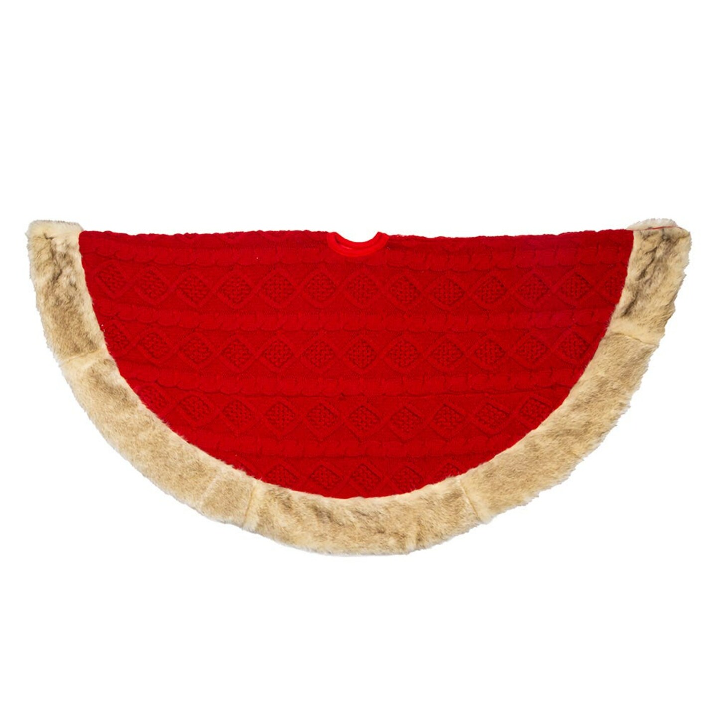KSA 48" Red Cable Knit Christmas Tree Skirt Michaels