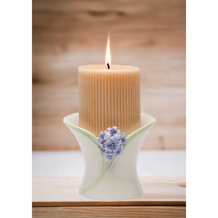 kevinsgiftshoppe Ceramic Hyacinth Flower Candle Holder Home Decor