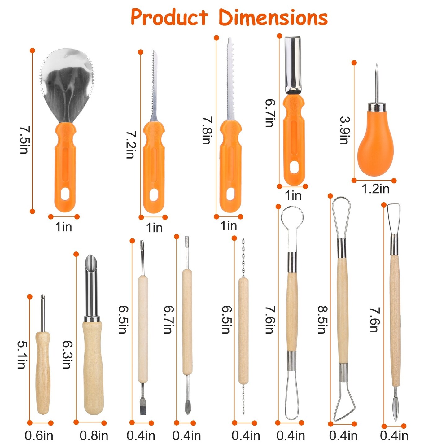 Halloween Pumpkin Carving Kit | Stainless Steel Decorative Tools for Sculpting and Cutting