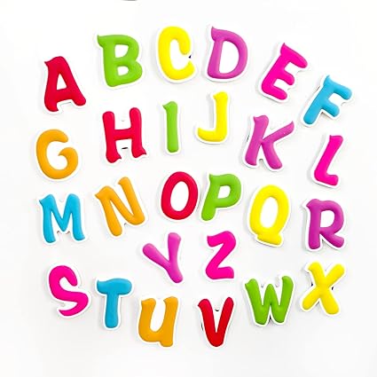 Colorful Refrigerator Alphabet/Letter Magnets for Kids 26 Pieces