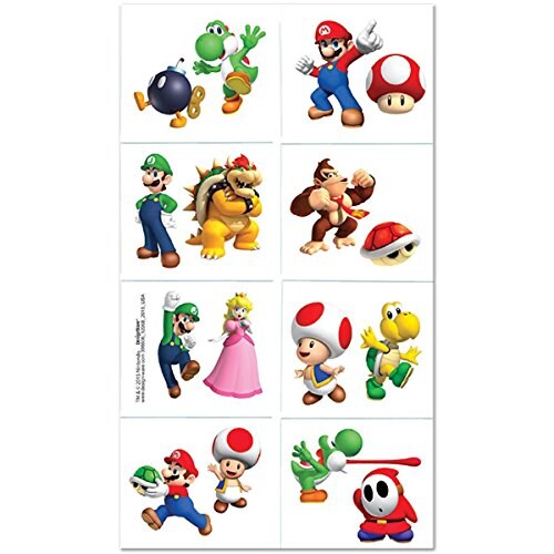 Super Mario Bro Temporary Tattoos