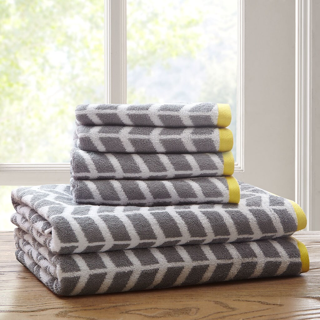 Gracie Mills Cotton Jacquard Bath Towel 6 Piece Set - GRACE-4862