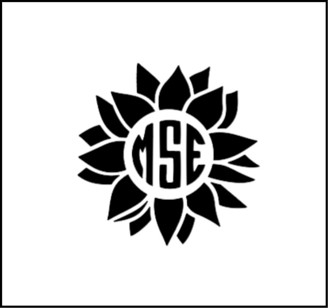 Sunflower Monogram Decal