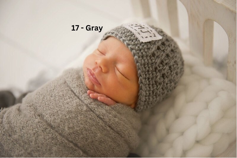 Personalized newborn hot sale beanie hats