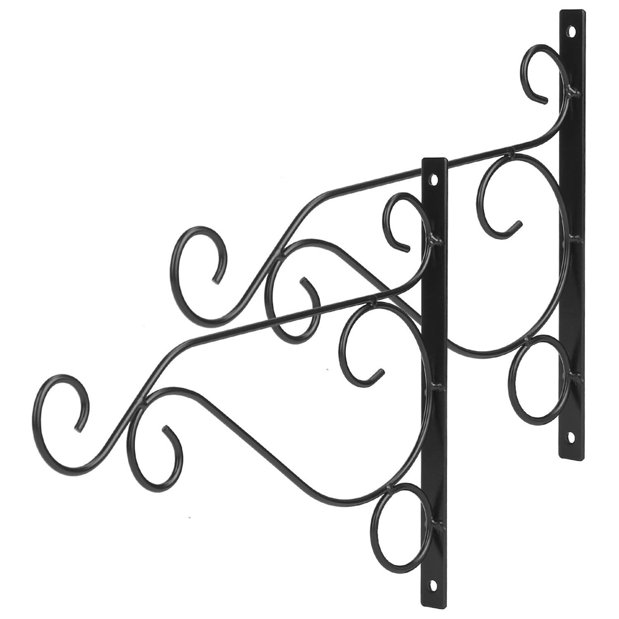 SKUSHOPS 2Pcs Iron Plant Hanging Bracket Plant Hanger Wall Hooks For Bird Feeder Lanterns Wind Chimes