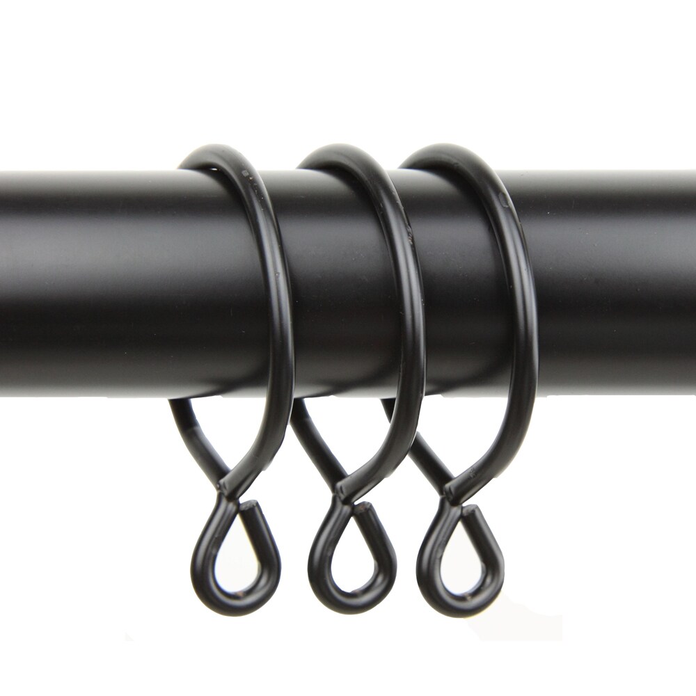 Rod Desyne 10 Curtain Eyelet Rings 1-3 By 4 Inch Inside Diameter - Black