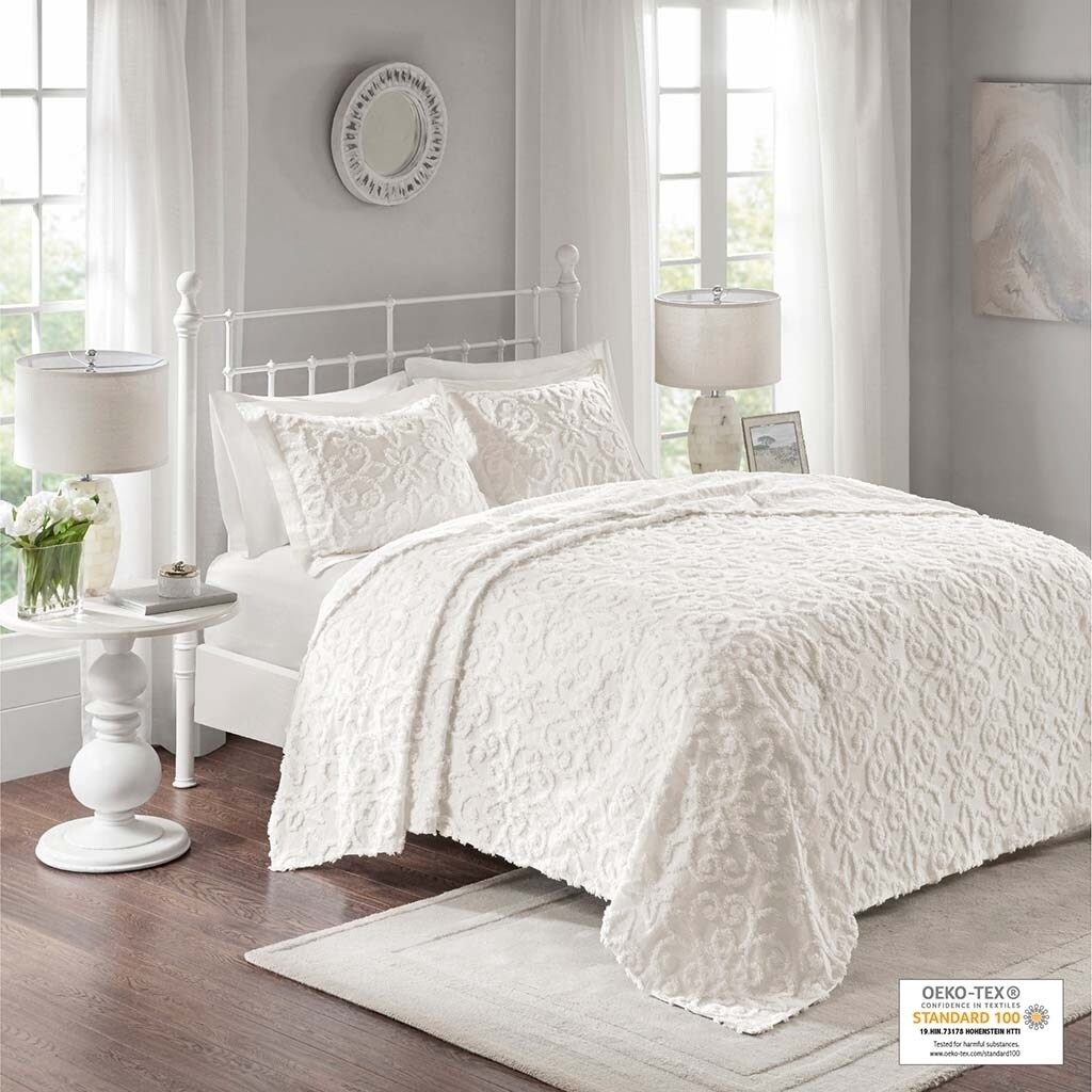 Gracie Mills   3 Piece Tufted Cotton Chenille Bedspread Set