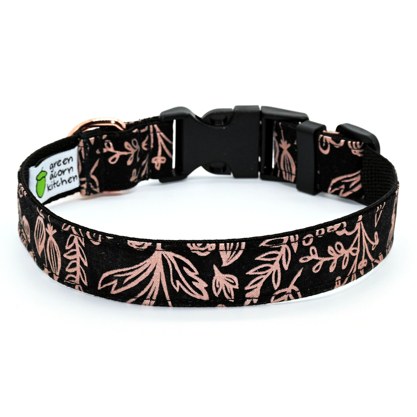 Black and rose outlet gold dog collar