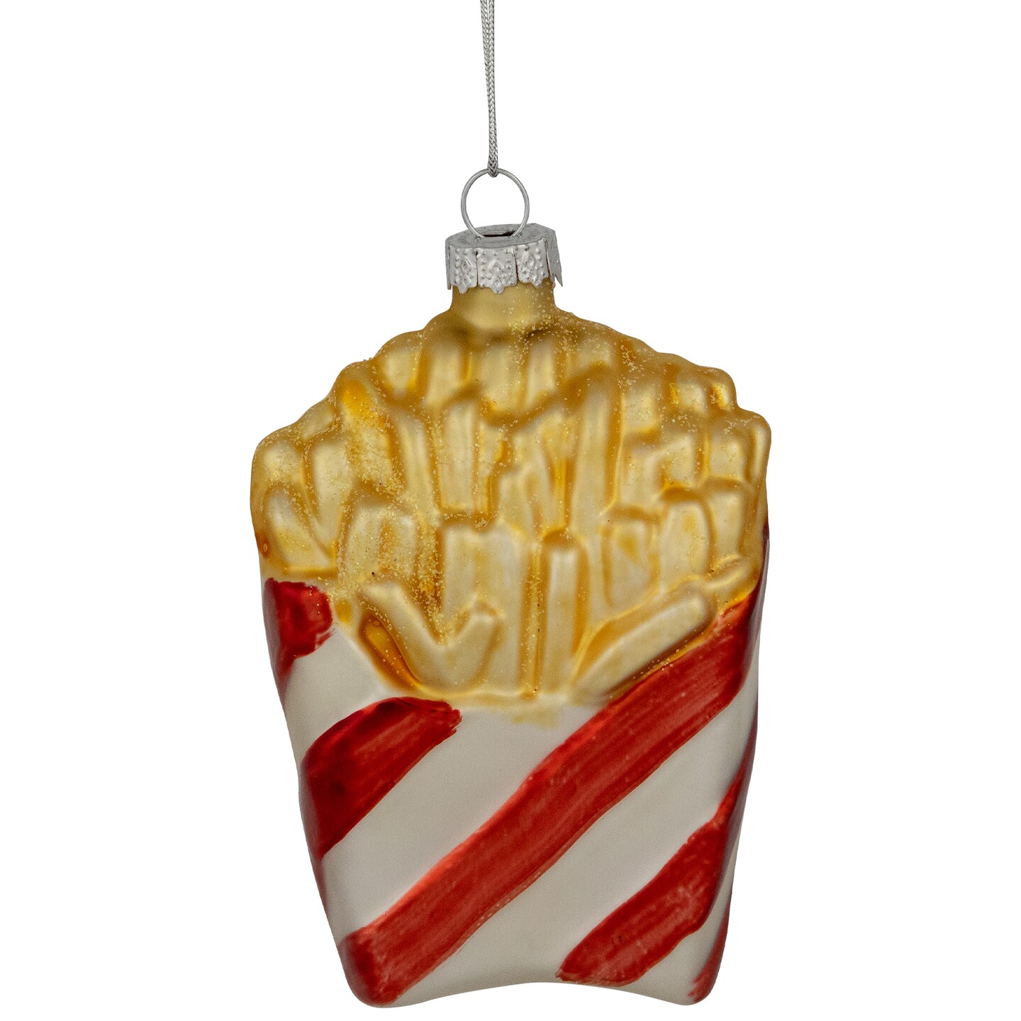 Northlight 4&#x22; Fast Food French Fries Glass Christmas Ornament