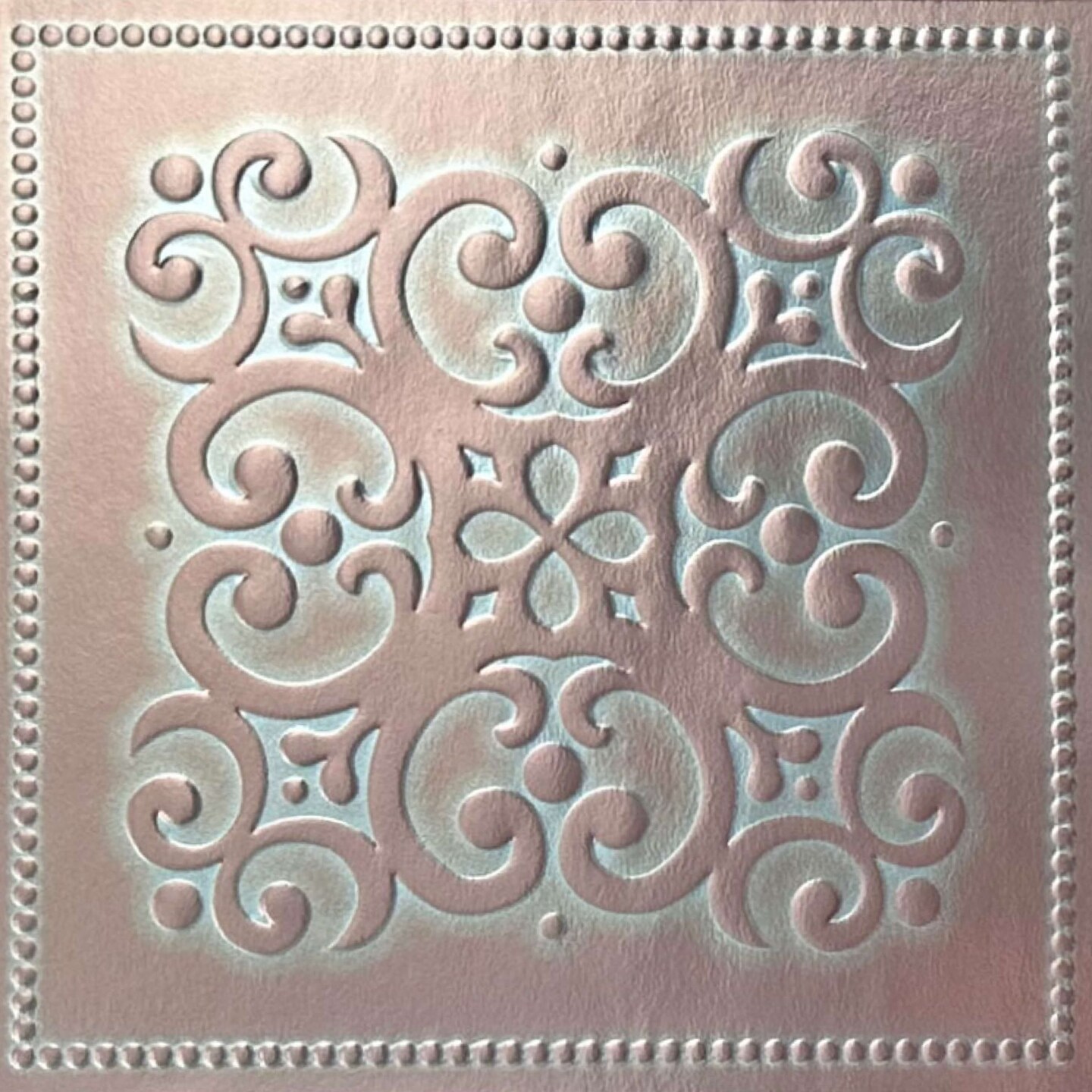 8 in x 8 in Patina Copper Foil Peel and Stick Paper Tile Backsplash (24-Pack)