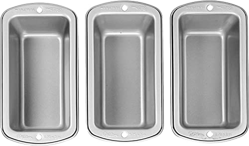 3 Pieces Recipe Right Non-Stick Mini Loaf Pan Set, Small Loaf Pans for Baking, Cookware Set, 5.75 x 3 in., Steel