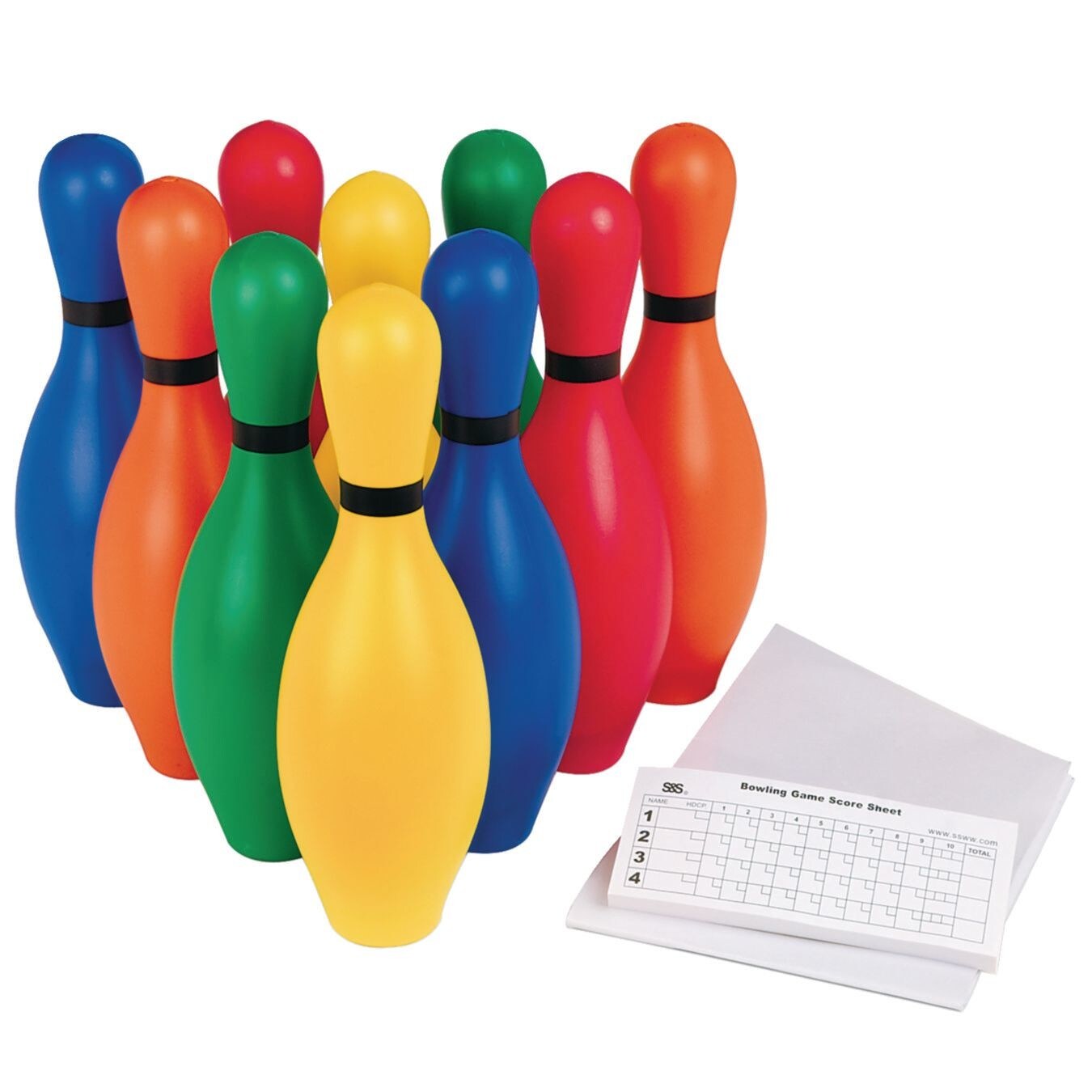 Spectrum&#x2122; Rainbow Bowling Pin Set