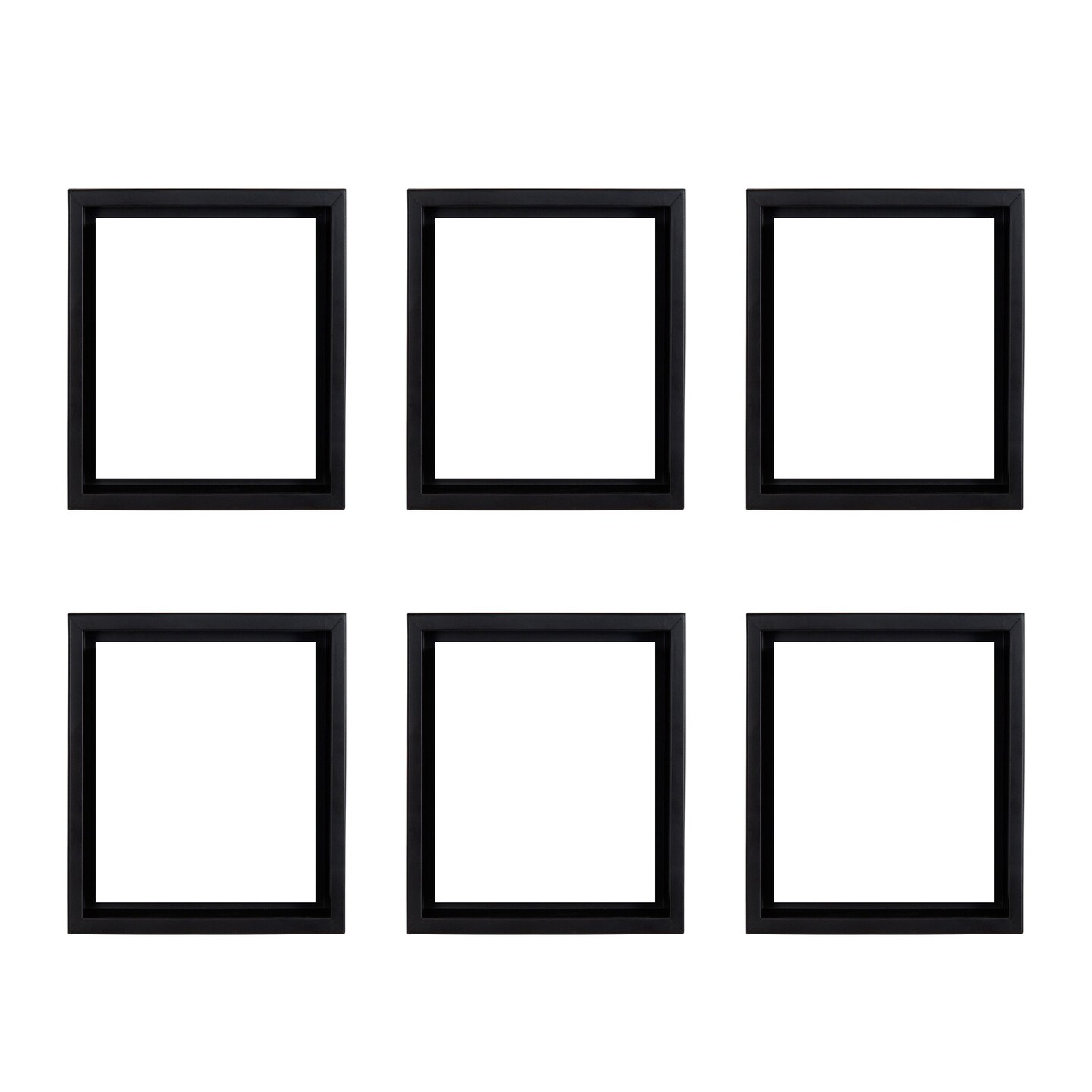 Creative Mark Illusions Floater Canvas Frame, Black, 3/4 in - Pack of 6, Ideal for Galleries, Artists &#x26; Professionals, Frames for Canvas Paintings, Complete Hanging Hardware