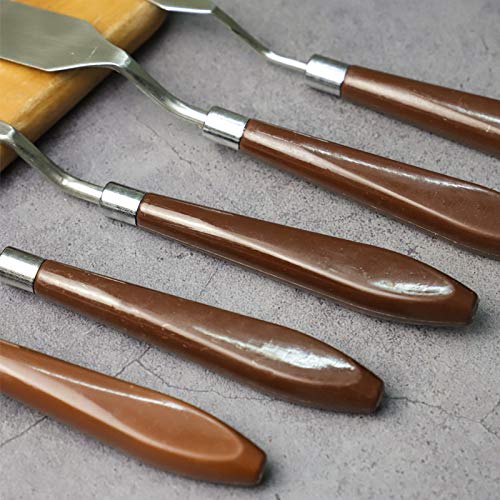 5 Pieces Set Stainless Steel Frosting Baking Pastry Tool Mixing Set Cake Icing Oil Painting Decorating Cream Toner Tool