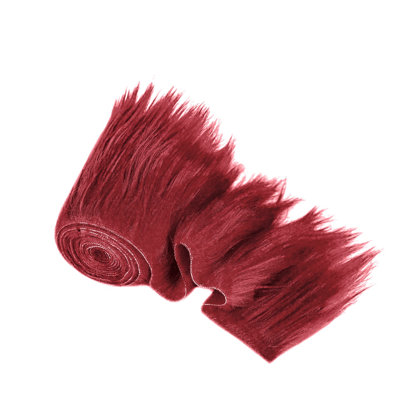 Faux Fur Fabric by FabricLA - 8 Inch x 60 Inch Precut Burgundy Fur Trim Rolls | Ideal for Crafts & Decor