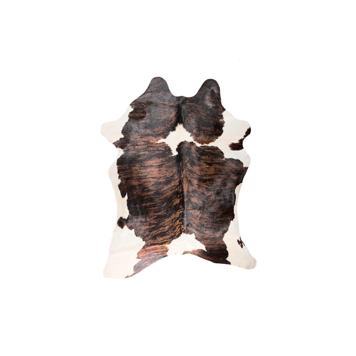 Kobe Cowhide Rug Natural Tournesol Brown White 1-Piece Brazilian Leather