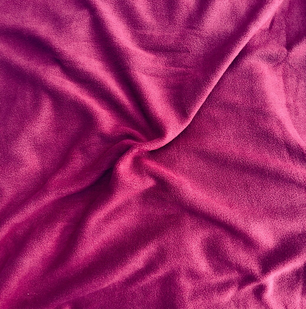 FabricLA | Fleece Fabric By The Yard | 36"X60" Inch Wide | Anti Pill Polar Fleece | Soft, Blanket, Throw, Poncho, Pillow Cover, PJ Pants, Booties, Eye Mask - Burgundy (1 Yard)