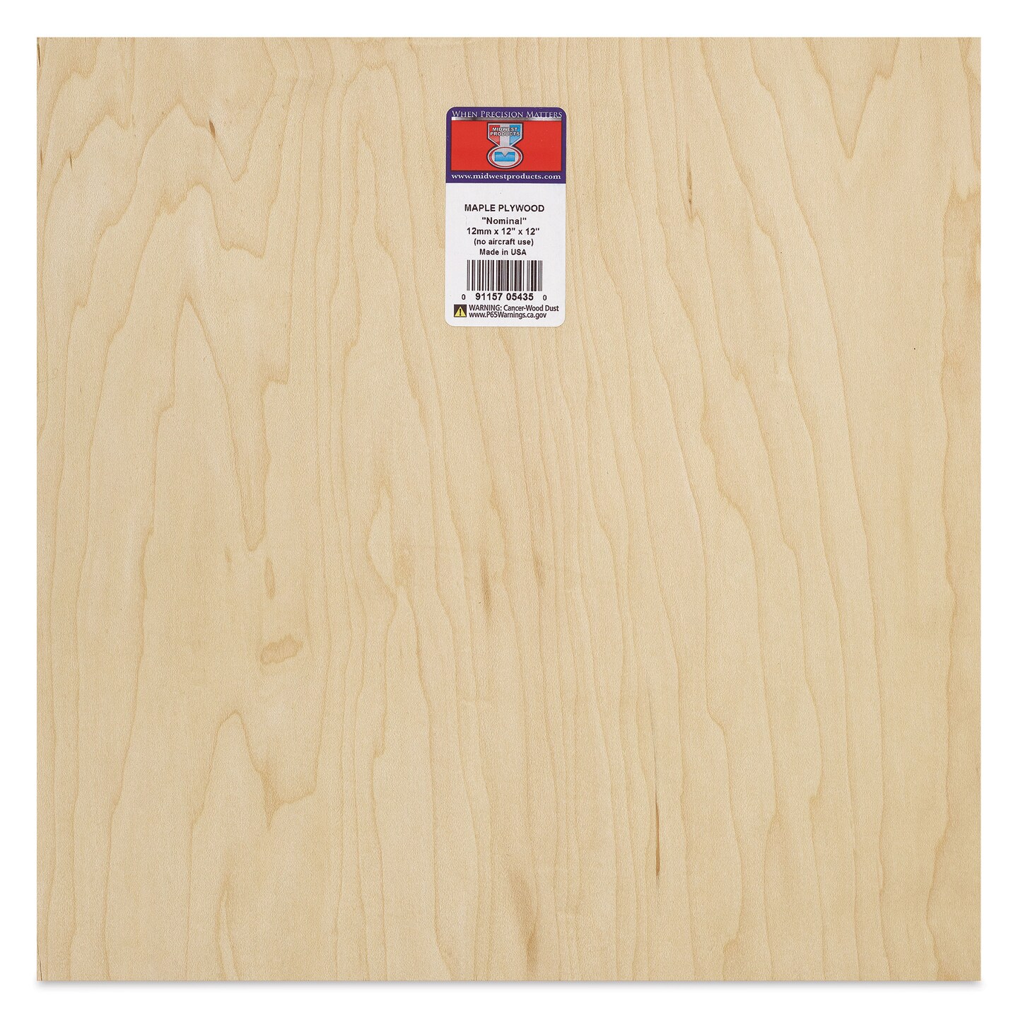 Midwest Products Maple Plywood - 1/2&#x22; x 12&#x22; x 12&#x22;
