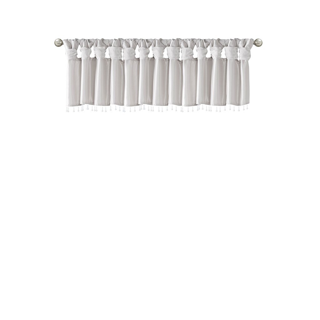 Gracie Mills Elroy Lightweight Beaded Faux Silk Valance - Grace-9134