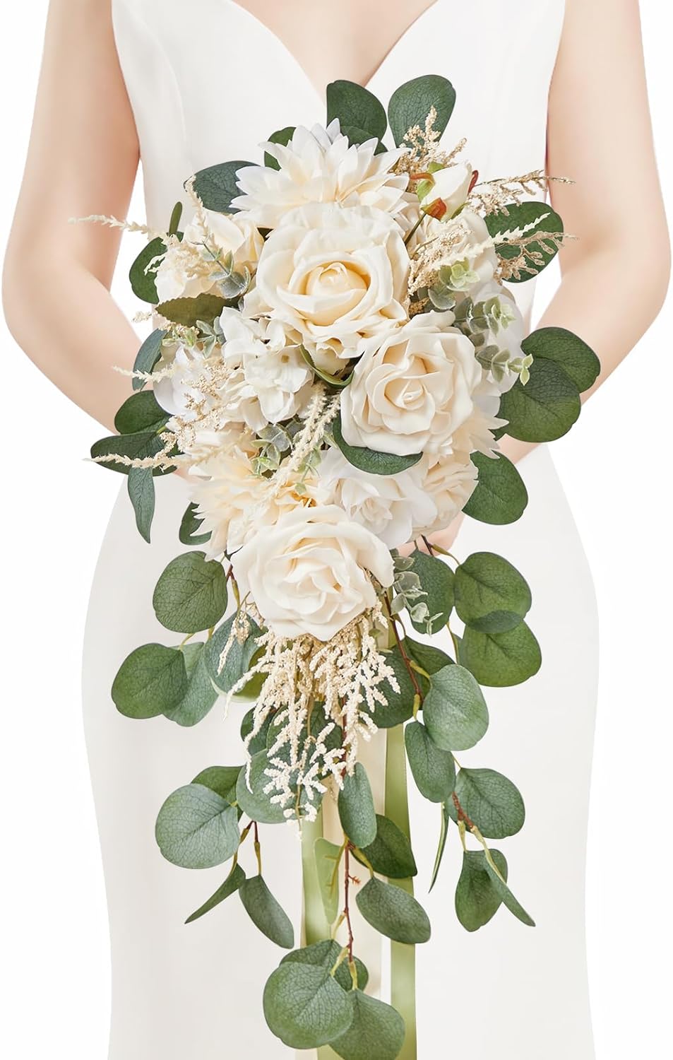 9.8in Wedding Bouquets: Lifelike Roses for Unforgettable Ceremonies &#x26; Anniversaries