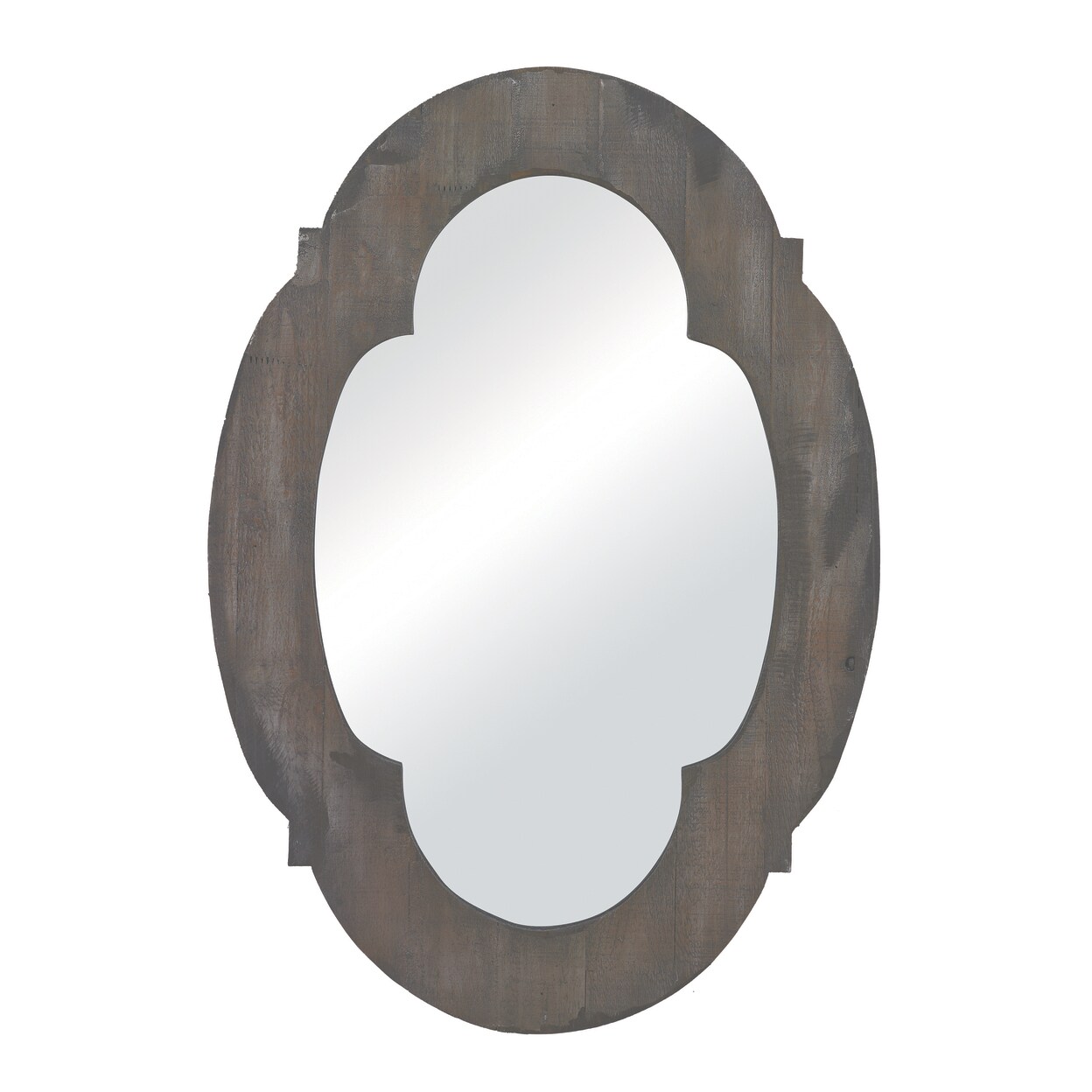 Wood Framed Wall Mirror - Aged Gray