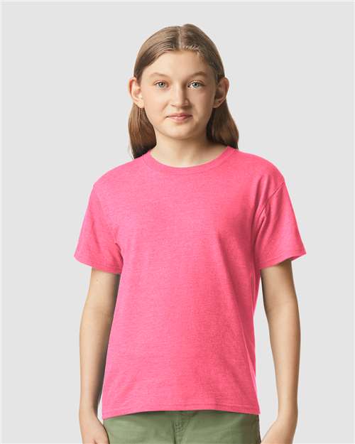 Gildan® Softstyle Youth CVC Crewneck Short Sleeve T-Shirt for School Uniforms, Sports & Custom Printing Kids Tee