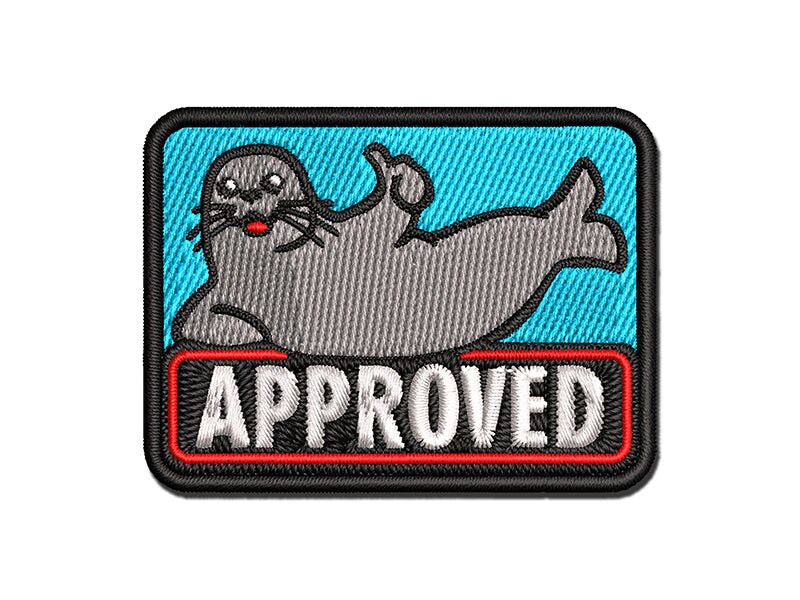 Seal of Approval Approved Recognition Teacher Multi-Color Embroidered Iron-On or Hook &#x26; Loop Patch Applique
