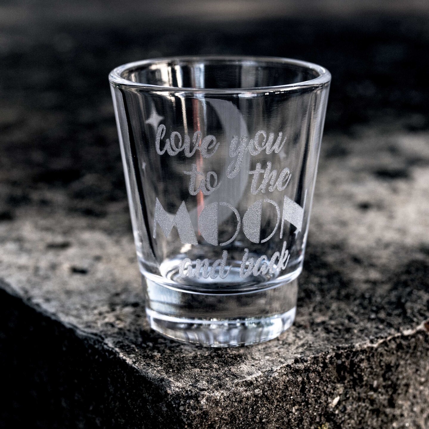 2oz Love You to the Moon and Back Shot glass 2oz Love You to the Moon and Back Shot glass