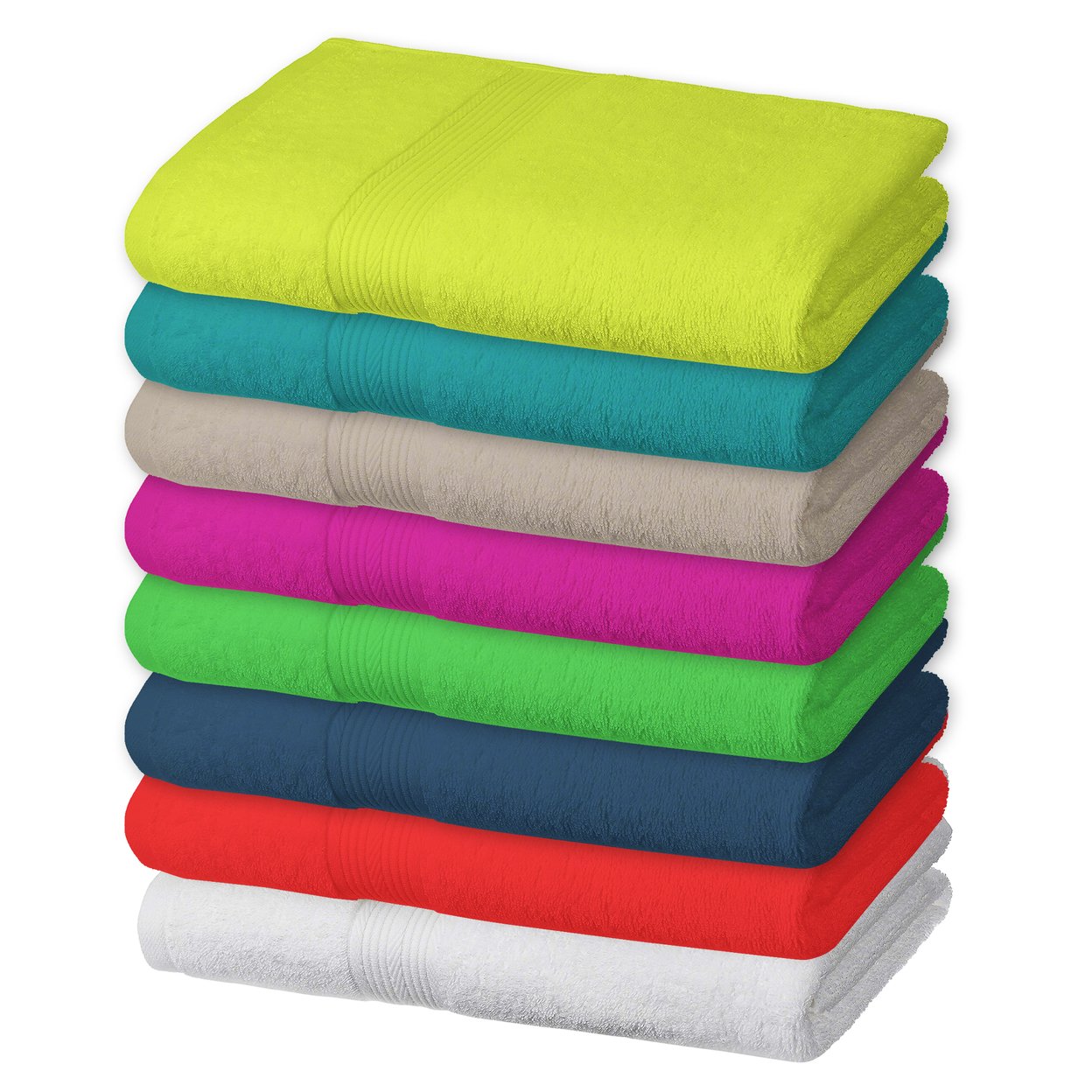 5-Pack Super Absorbent 100% Cotton Bath Towels 27X54 Solid Colors Hotel Quality
