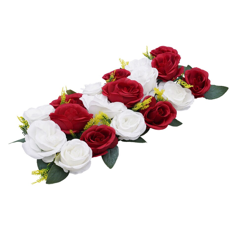 6Pcs Wedding Dining Table Flower Centerpiece Artificial Rose Flower