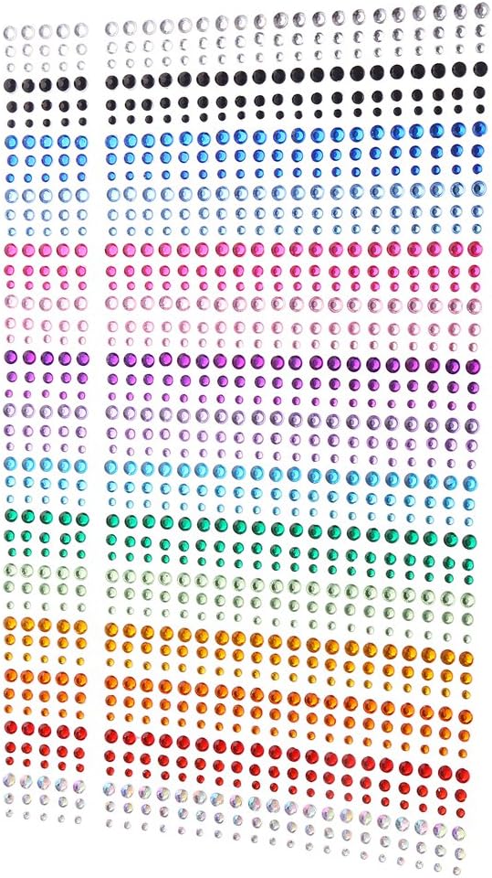 Multicolor Gem Rhinestone Sticker Sheet 1125 pcs