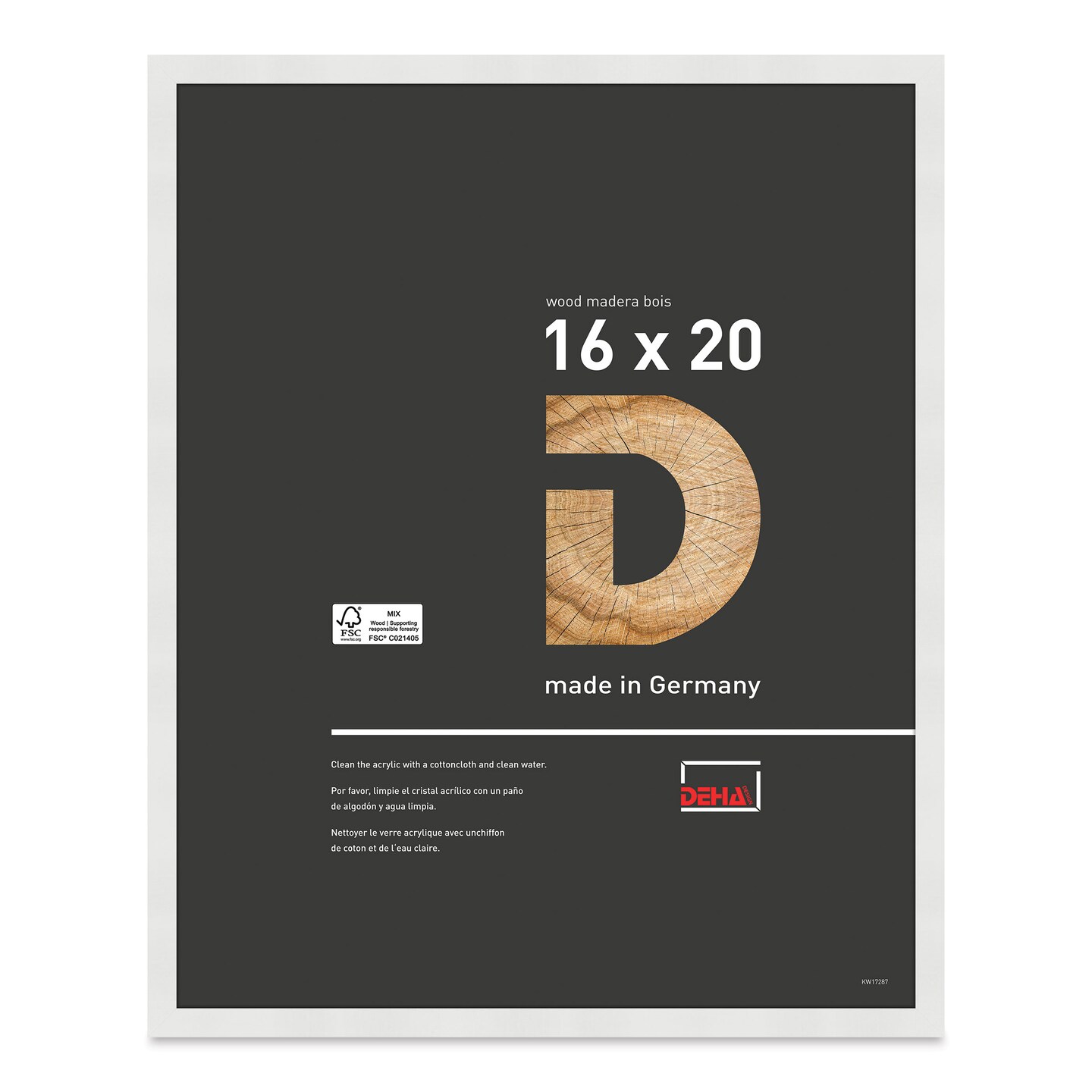Deha Design Fontana Wood Frame - White, 16&#x22; x 20&#x22;