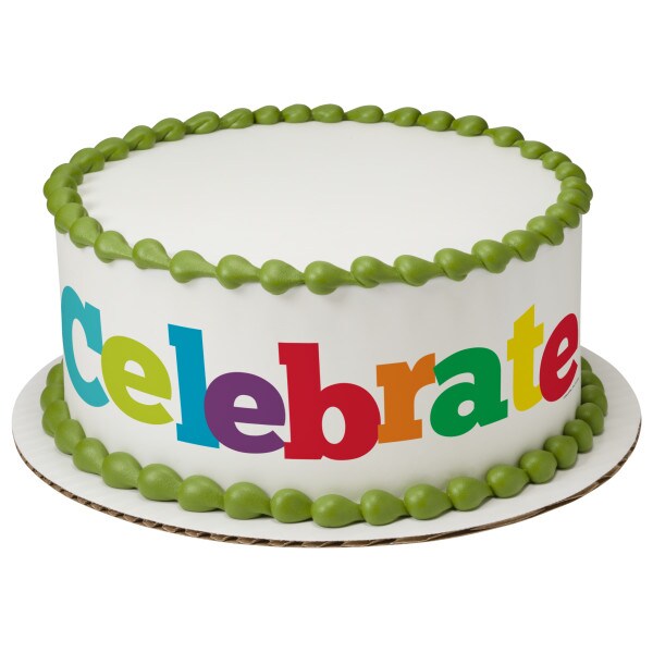 Celebrate Edible Cake Topper Image Strips