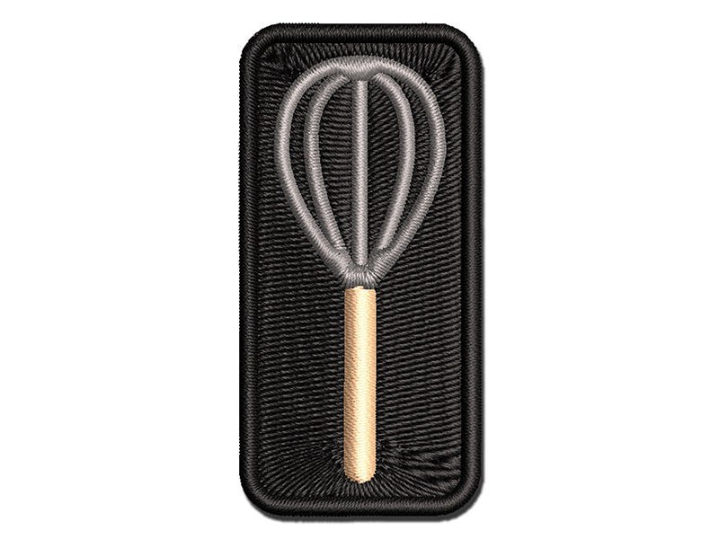 Whisk French Whip Cooking Baking Multi-Color Embroidered Iron-On or Hook &#x26; Loop Patch Applique