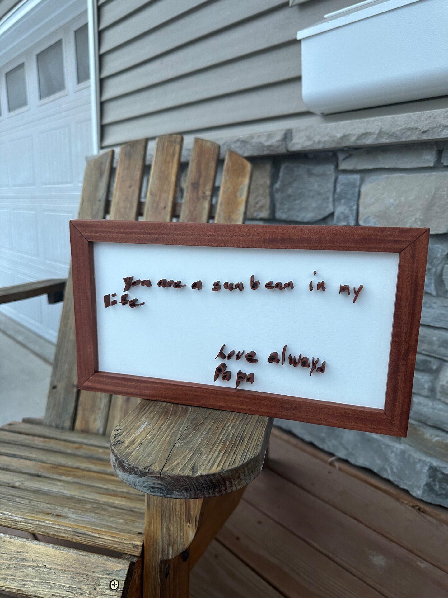 Handwriting Recreation, Custom Handwriting Gift, Turn Your Loved One's Handwriting Into Art, Hardwood Handwriting Replica product 5