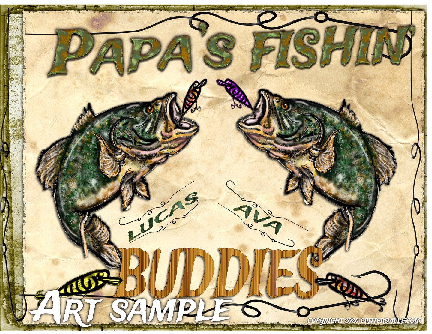 FISHING BUDDIES Personalized T SHIRT Gift Set 4 DAD, PAPA, GRANDPA! NAMES  FREE! FISHING SHIRT, MENS GIFT, western, clothing, Father's day