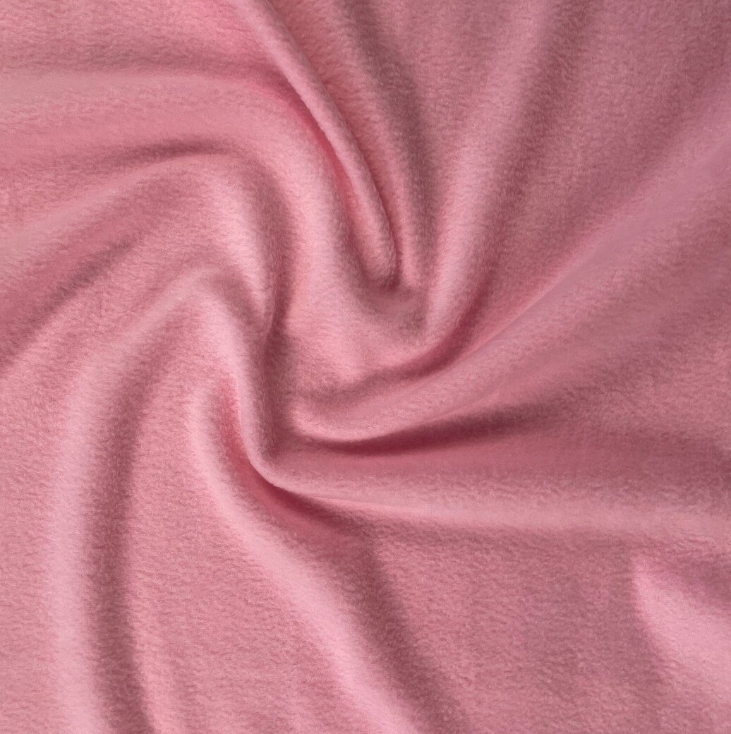 FabricLA | Fleece Fabric By The Yard | 36"X60" Inch Wide | Anti Pill Polar Fleece | Soft, Blanket, Throw, Poncho, Pillow Cover, PJ Pants, Booties, Eye Mask - Dust Pink (1 Yard)