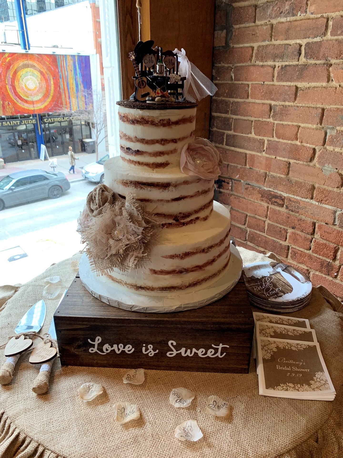 Personalized Wooden Wedding Cake Stand, wedding cake stand, rustic wedding  decor, bridal shower decoration, baby shower decor, sizing- approximate in 