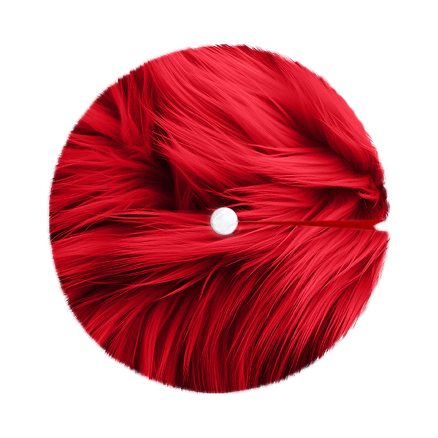 FabricLA Red Faux Fur Tree Skirt Cut - 40-Inches with Rounded Edges (No Backing) for Christmas