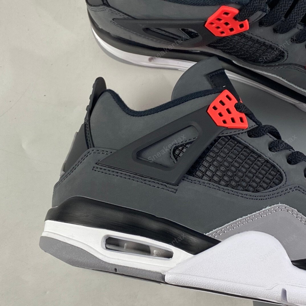 nike air jordan retro 4 infrared black dark grey