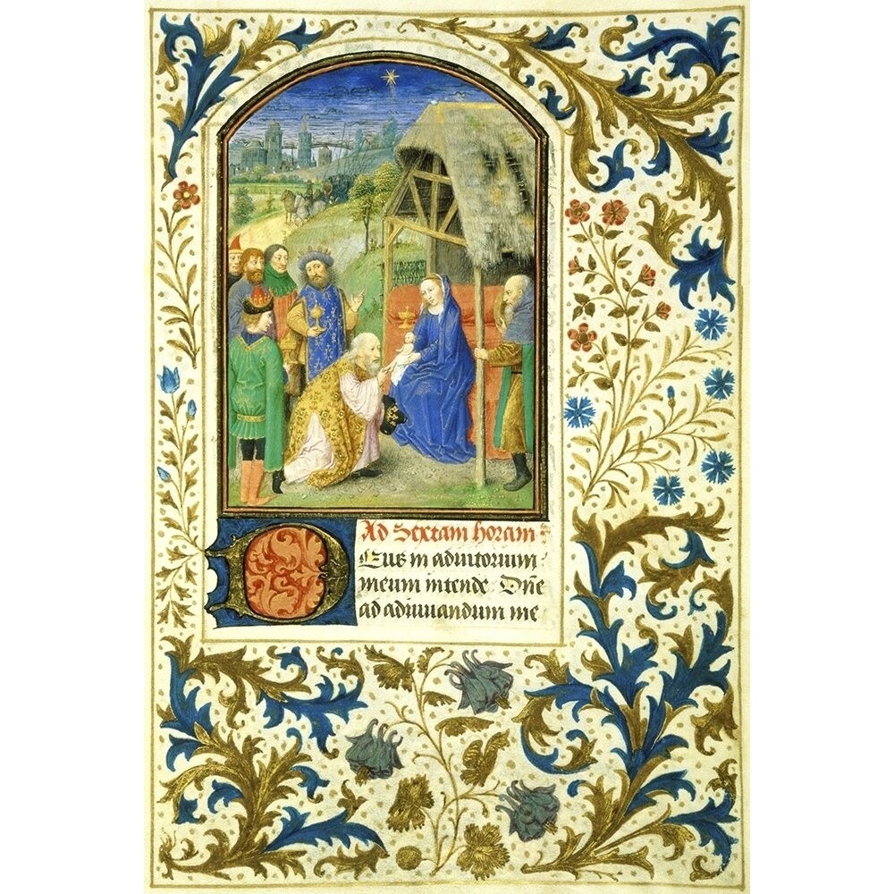 Posterazzi The Adoration of the Magi: Book of Hours  Poster Print by Simon Marmion
